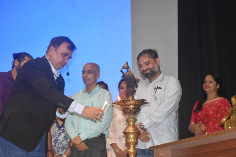 Lamp-lighting ceremony at a professional event